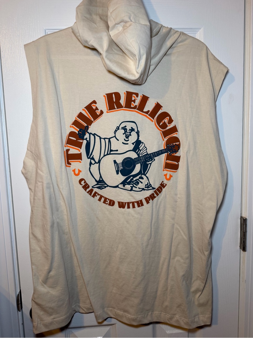 True Religion Sleeveless Hooded Shirt Large New With Tags - Picture 2 of 5